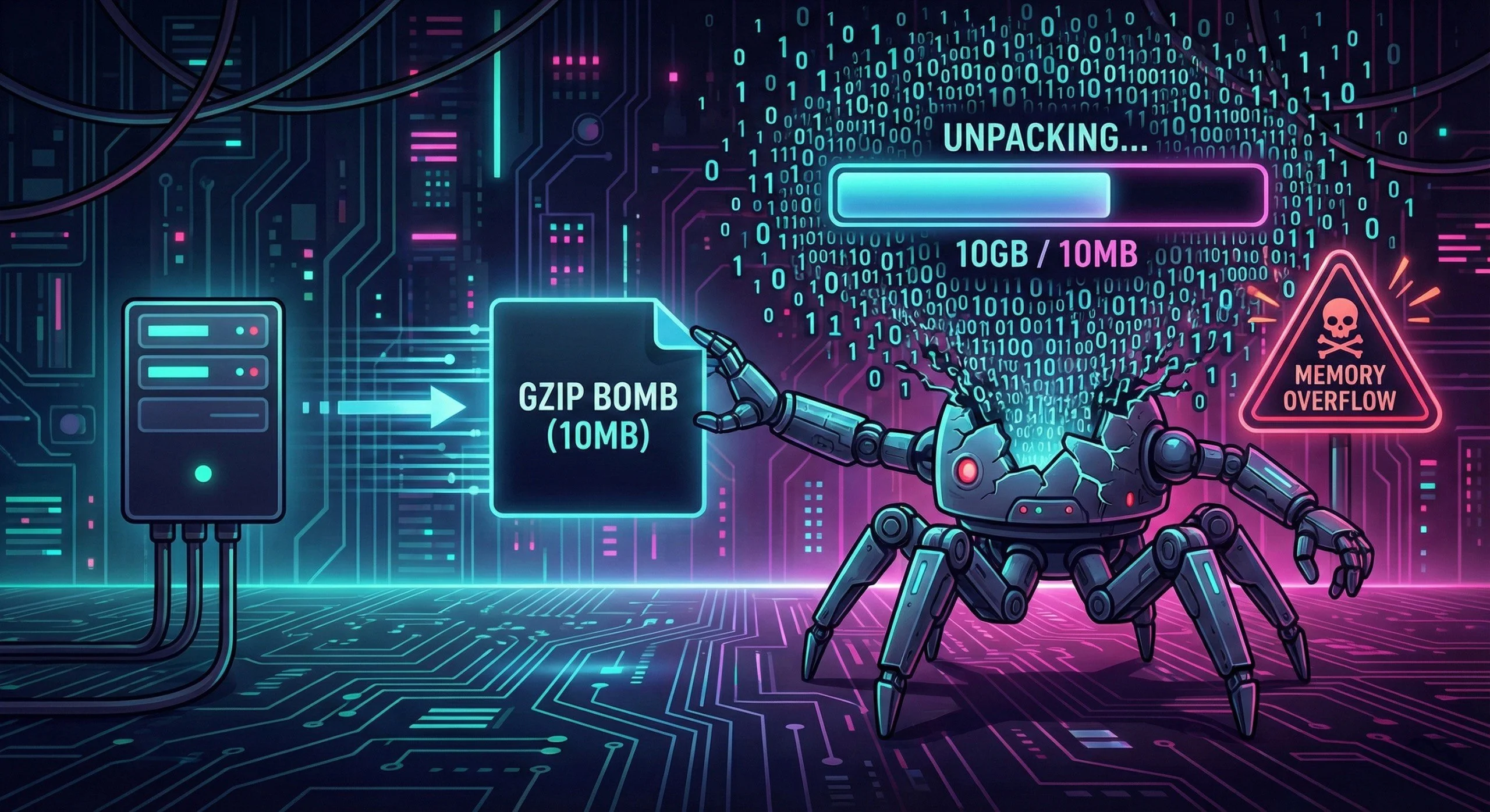 GZIP-БОМБА: как красиво наказать ботов-сканеров