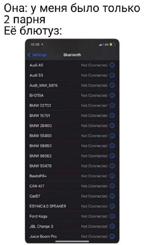 Спалилась на блютюсе, получается