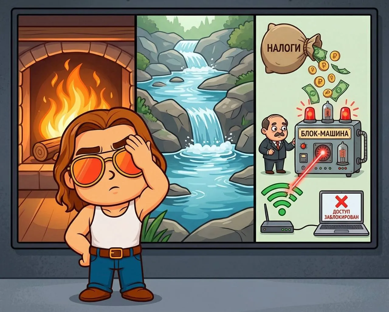 Бесконечно можно смотреть на три вещи: огонь, воду, и то, как твои налоги иду...