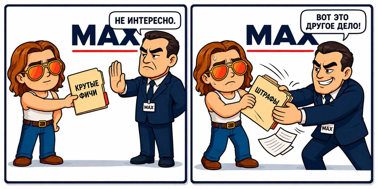 Хочешь развивать мессенджер MAX — вложись. Не хочешь? Плати штраф.