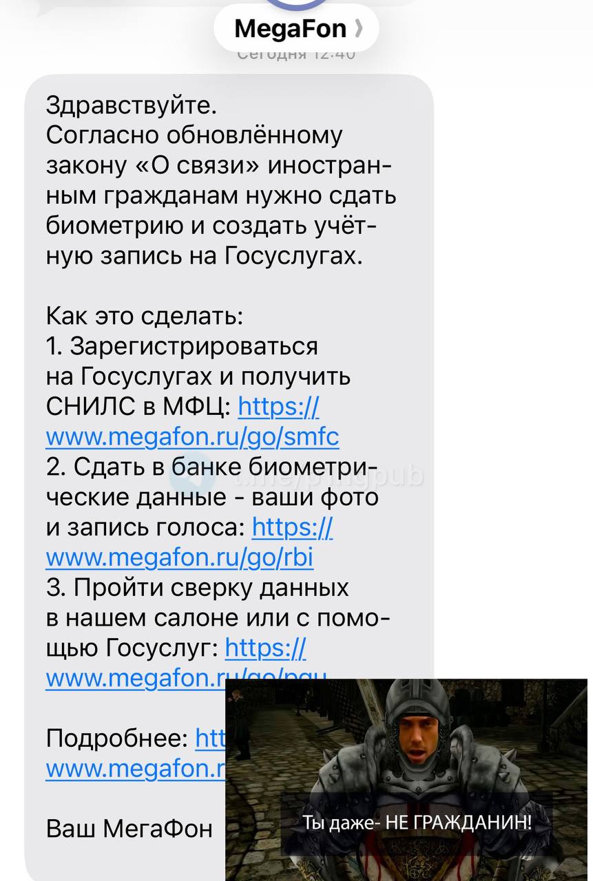 Меня, кажется, депортировали… по СМС